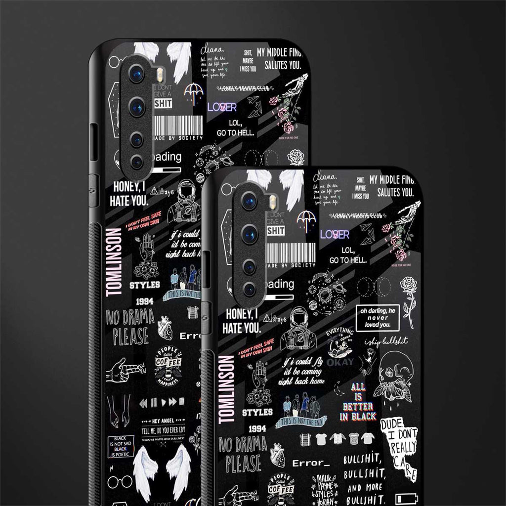 all is better in black glass case for oneplus nord ac2001 image-2