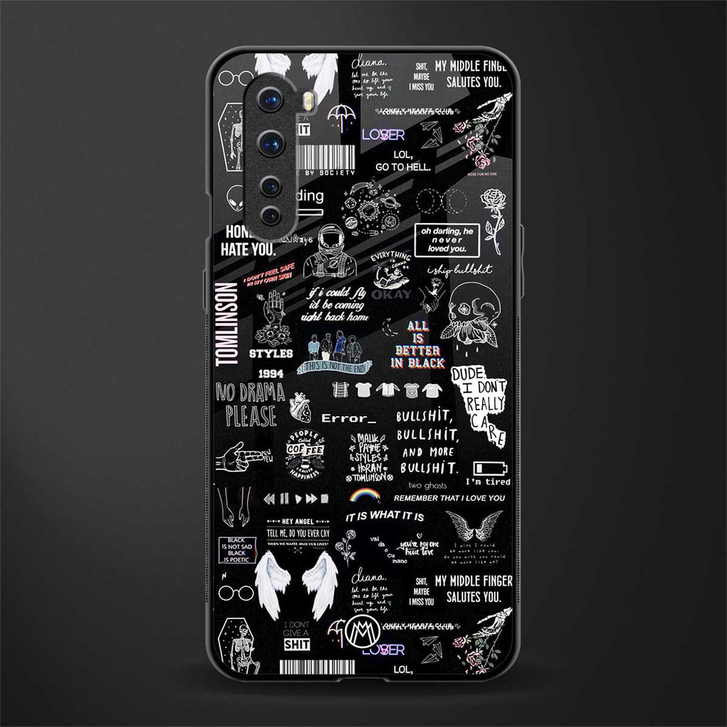 all is better in black glass case for oneplus nord ac2001 image
