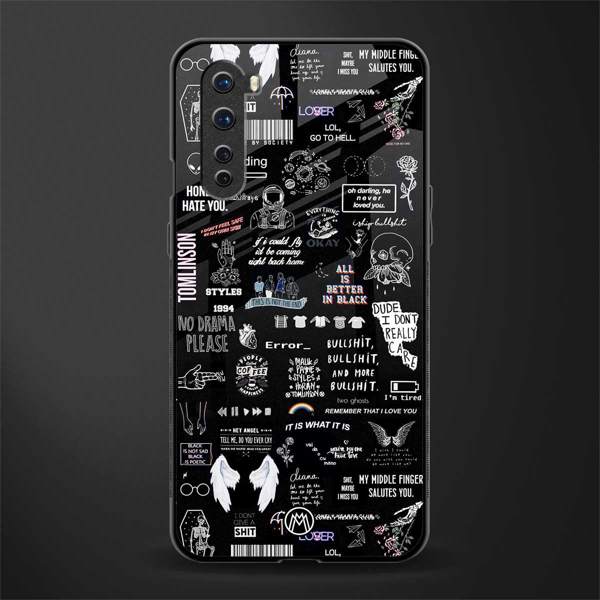 all is better in black glass case for oneplus nord ac2001 image