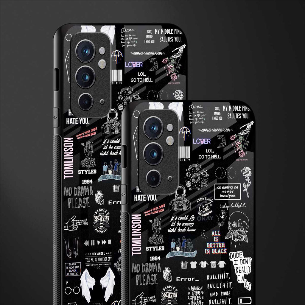 all is better in black glass case for oneplus 9rt image-2