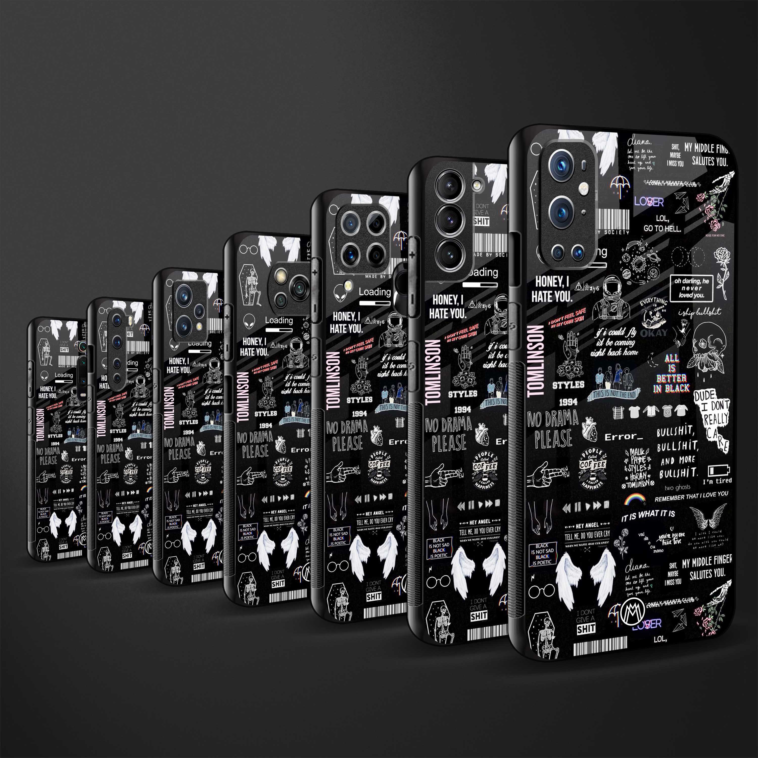 all is better in black glass case for redmi note 9 pro image-3