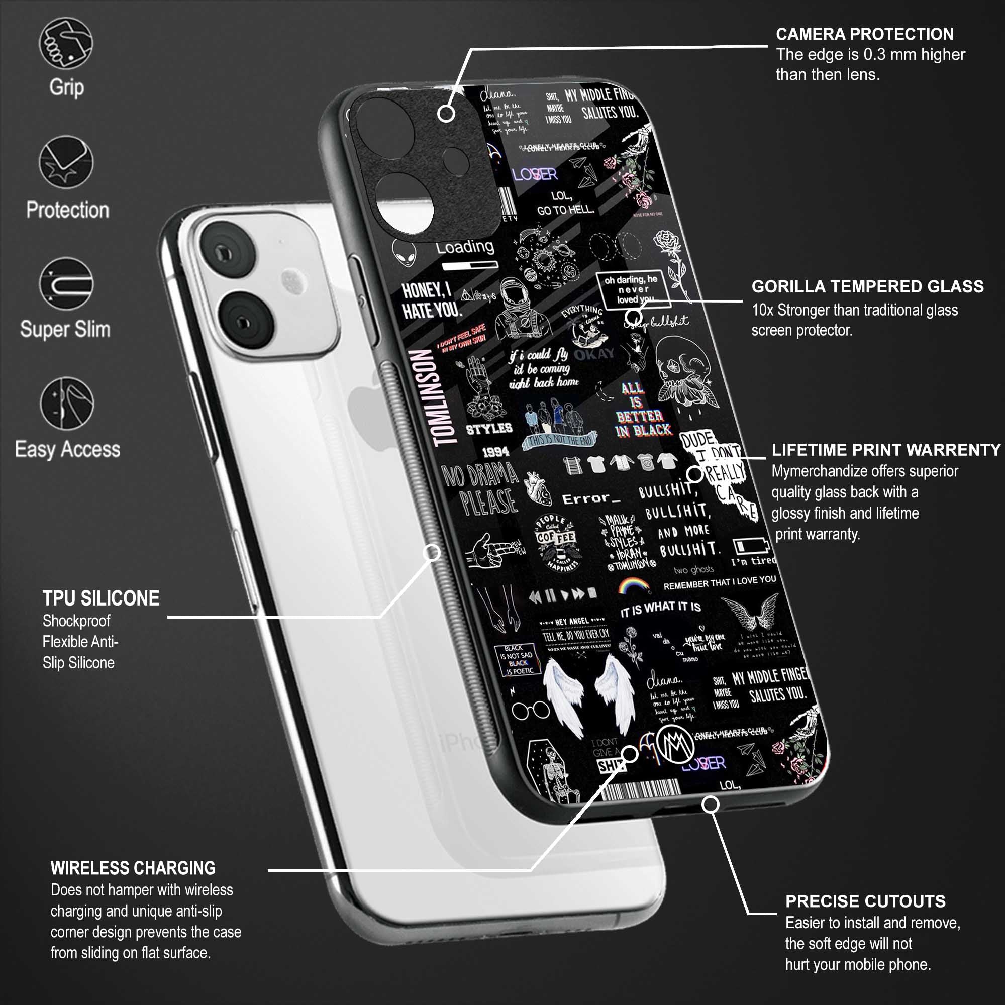 all is better in black glass case for mi 11 lite image-4