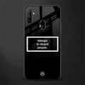 allergic to stupid people black glass case for realme narzo 10a image