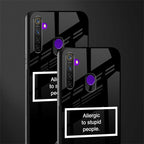 allergic to stupid people black glass case for realme 5 pro image-2