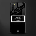 allergic to stupid people black glass case for redmi note 8 image