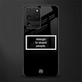 allergic to stupid people black glass case for samsung galaxy s20 ultra image