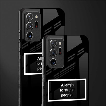 allergic to stupid people black glass case for samsung galaxy note 20 ultra 5g image-2