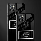 allergic to stupid people black glass case for realme narzo 20 image-2