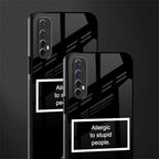 allergic to stupid people black glass case for realme 7 image-2