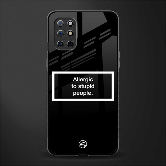 allergic to stupid people black glass case for oneplus 8t image