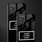 allergic to stupid people black glass case for realme 7i image-2