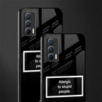 allergic to stupid people black glass case for realme x7 image-2