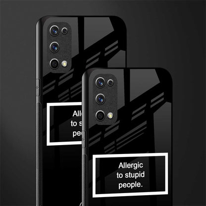 allergic to stupid people black glass case for realme x7 pro image-2