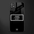 allergic to stupid people black glass case for oppo f19 pro plus image