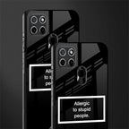 allergic to stupid people black glass case for realme c21 image-2