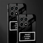 allergic to stupid people black glass case for oneplus 10 pro 5g image-2