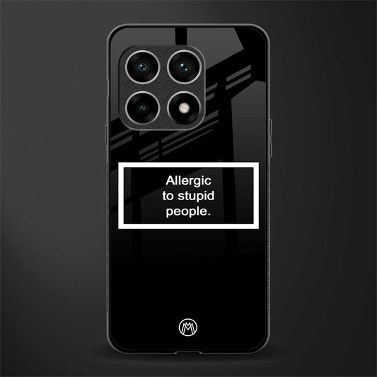 allergic to stupid people black glass case for oneplus 10 pro 5g image