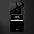 allergic to stupid people black glass case for oneplus 7 image