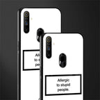 allergic to stupid people white glass case for realme narzo 10a image-2