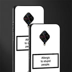 allergic to stupid people white glass case for vivo s1 pro image-2