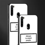 allergic to stupid people white glass case for redmi note 8 image-2