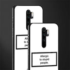 allergic to stupid people white glass case for redmi note 8 pro image-2