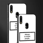 allergic to stupid people white glass case for redmi note 7 pro image-2