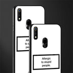 allergic to stupid people white glass case for realme 3 pro image-2