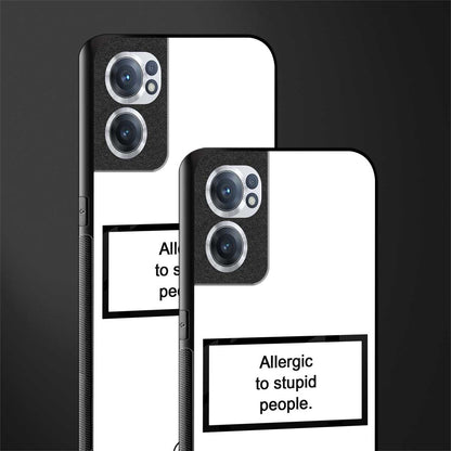 allergic to stupid people white glass case for oneplus nord ce 2 5g image-2