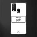 allergic to stupid people white glass case for vivo y50 image