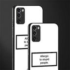 allergic to stupid people white glass case for samsung note 20 image-2