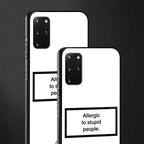 allergic to stupid people white glass case for samsung galaxy s20 plus image-2