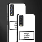 allergic to stupid people white glass case for vivo y20i vivo y20t image-2