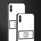 allergic to stupid people white glass case for redmi 9i image-2