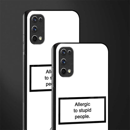allergic to stupid people white glass case for realme 7 pro image-2