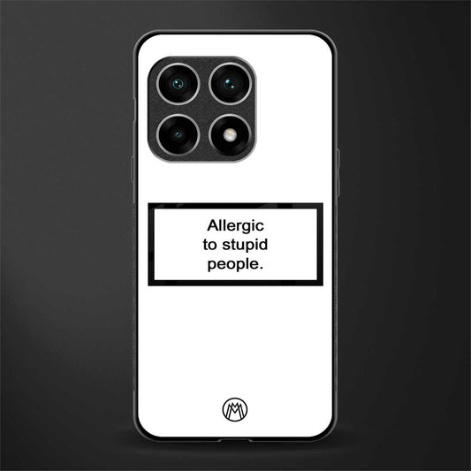 allergic to stupid people white glass case for oneplus 10 pro 5g image