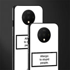 allergic to stupid people white glass case for oneplus 7t image-2