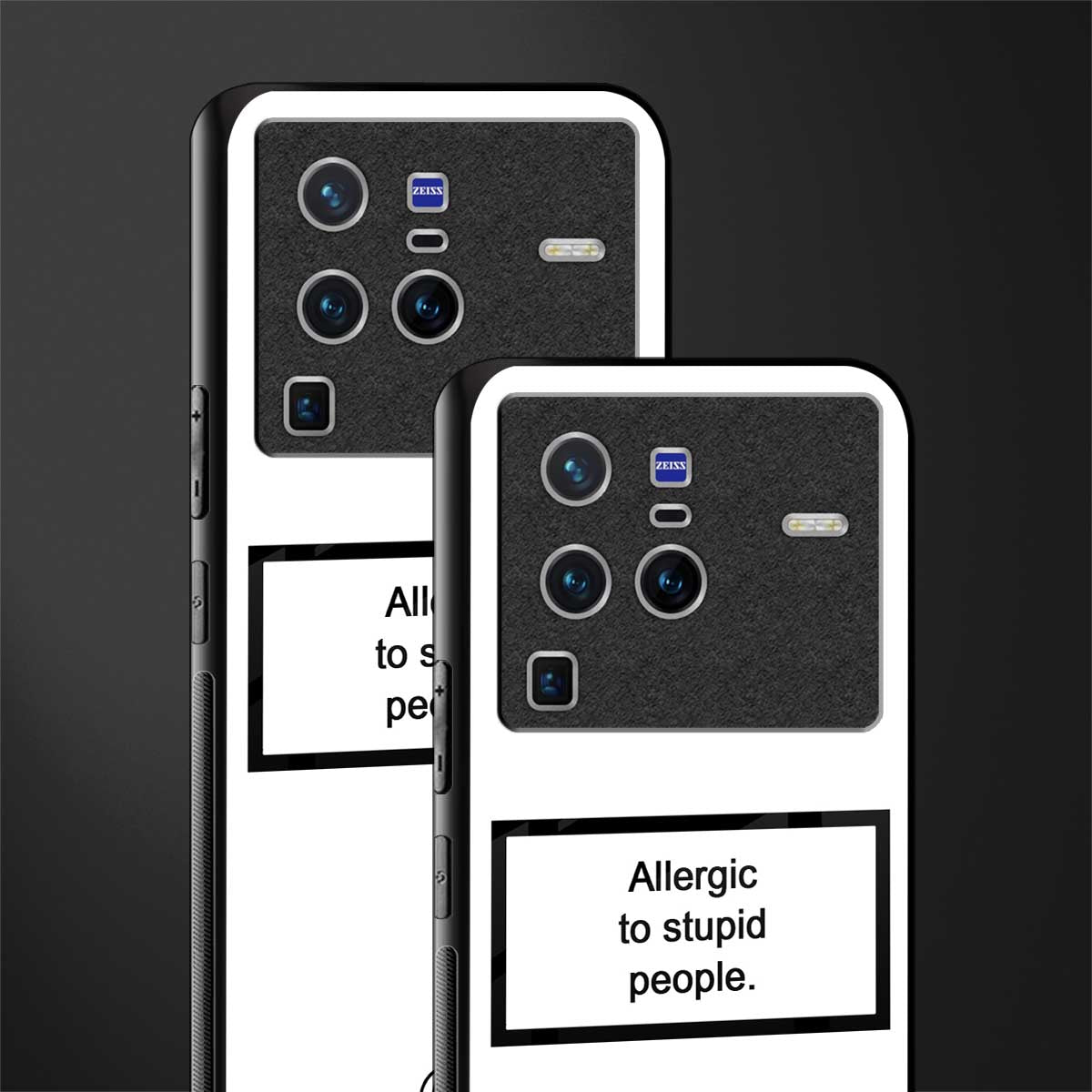 allergic to stupid people white glass case for vivo x80 pro 5g image-2