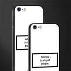 allergic to stupid people white glass case for iphone 6 plus image-2