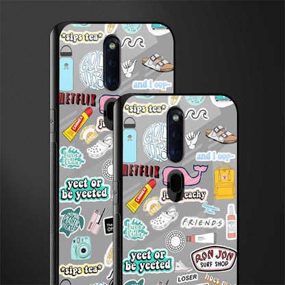 american teen sticker collage glass case for oppo f11 pro image-2
