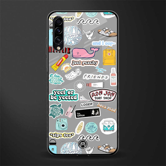 american teen sticker collage glass case for samsung galaxy a50 image