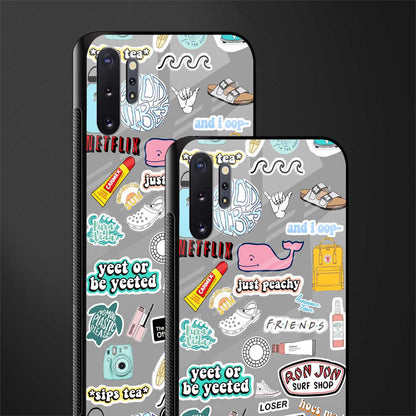 american teen sticker collage glass case for samsung galaxy note 10 plus image-2