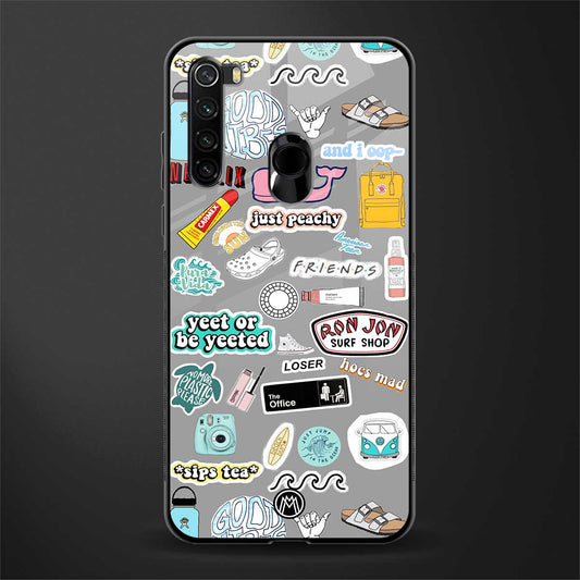 american teen sticker collage glass case for redmi note 8 image