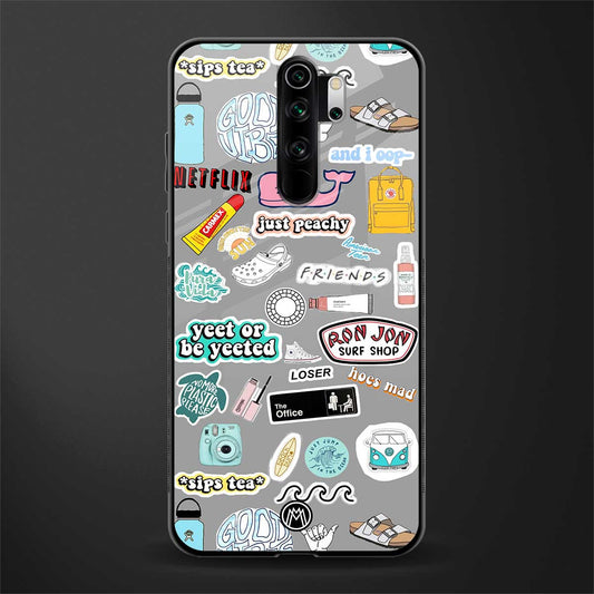 american teen sticker collage glass case for redmi note 8 pro image