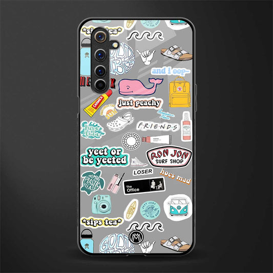 american teen sticker collage glass case for realme 6 image