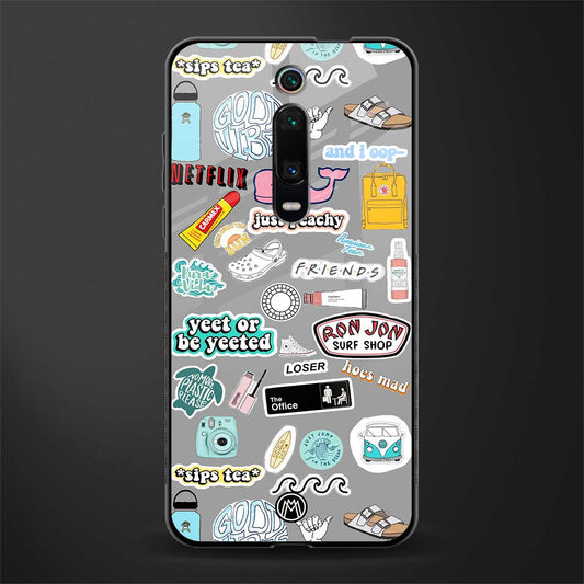 american teen sticker collage glass case for redmi k20 pro image
