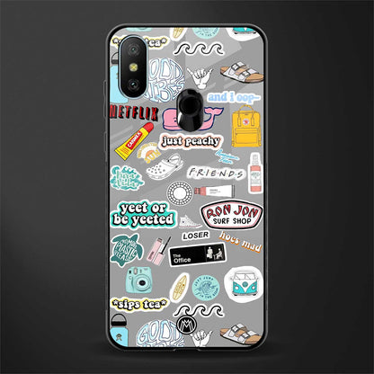 american teen sticker collage glass case for redmi 6 pro image