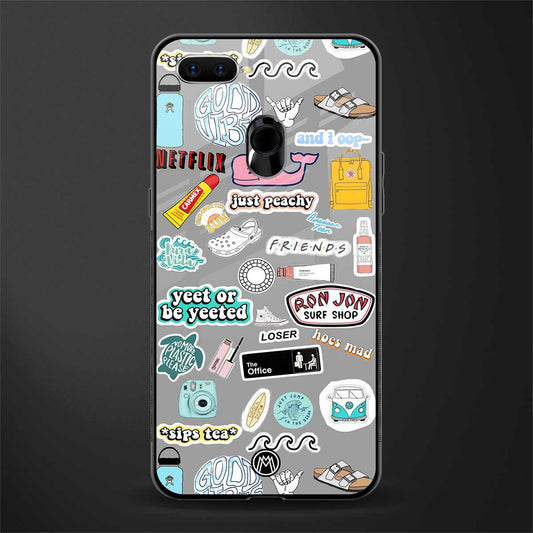 american teen sticker collage glass case for oppo a7 image