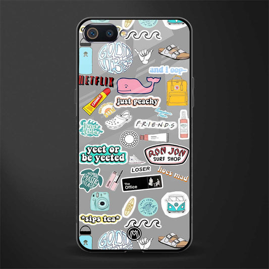 american teen sticker collage glass case for realme c2 image