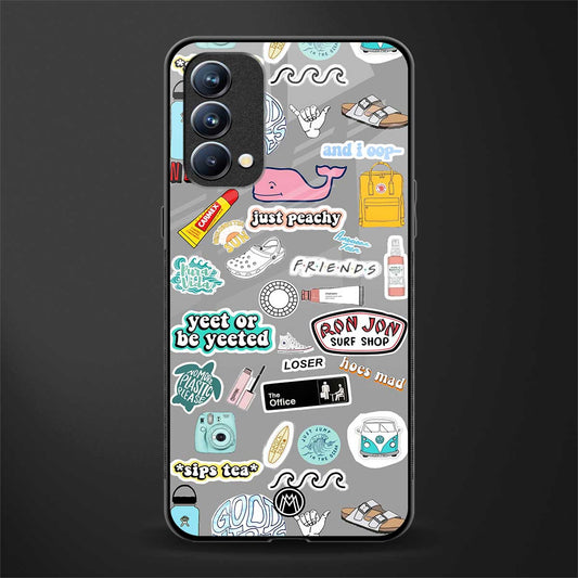 american teen sticker collage glass case for oppo f19 image
